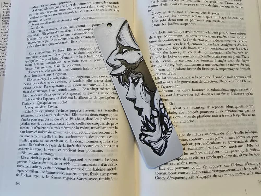 Bookmark Demon chinese Girl by Kactus Fpv HueForge model: Bookmark Demon chinese Girl by Kactus Fpv