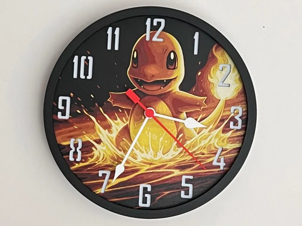 HueForge model: Customizable Clock - Charmander by 3djd