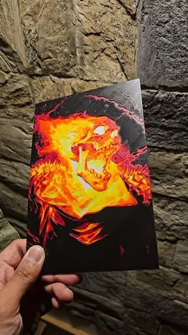 HueForge model: Ghost Rider Lithopane Hueforge hybrid by Loki