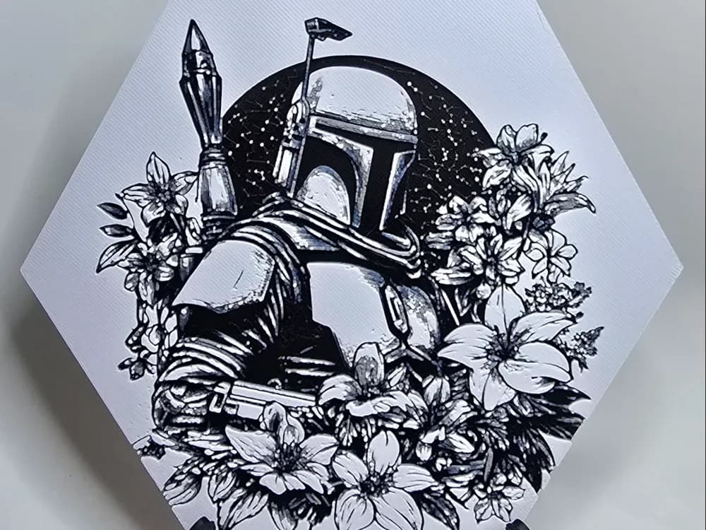 Boba Fett Hueforge by Aprilk6366 HueForge model: Boba Fett Hueforge by Aprilk6366