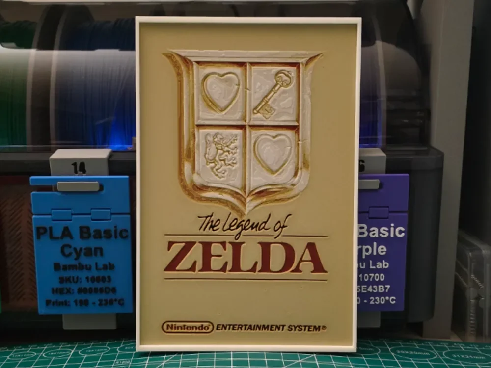 The Legend of Zelda Poster - Hueforge Art by Lumpy3D HueForge model: The Legend of Zelda Poster - Hueforge Art by Lumpy3D