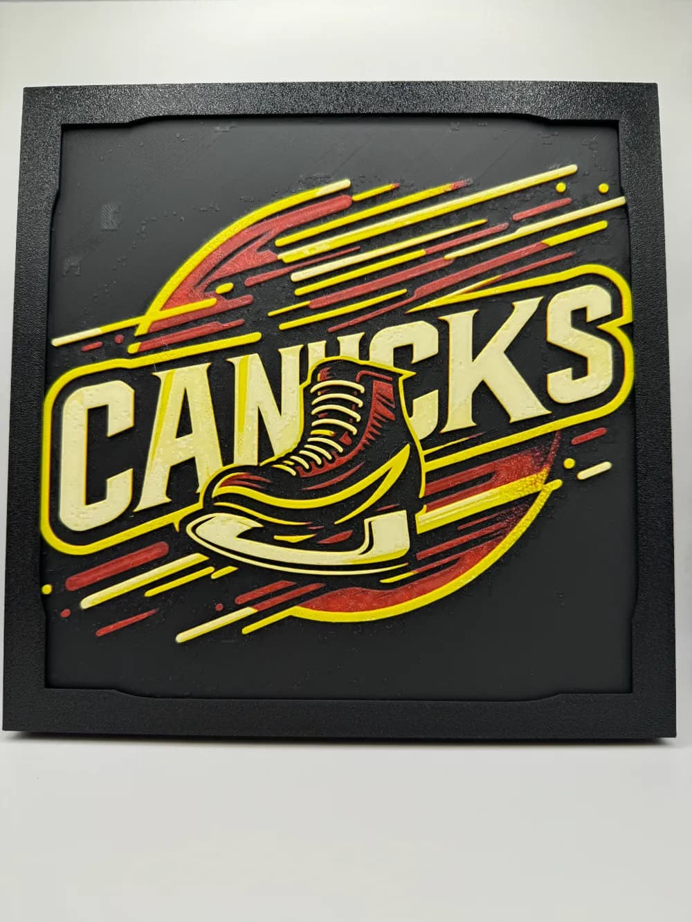HueForge model: Vancouver Canucks - Modern Flying Skate by Canadian Gamer