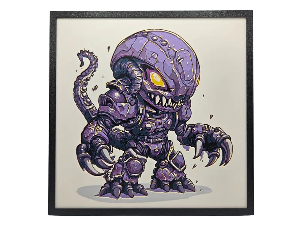 HueForge model: Xenomorph Toon by BusyKikiBee