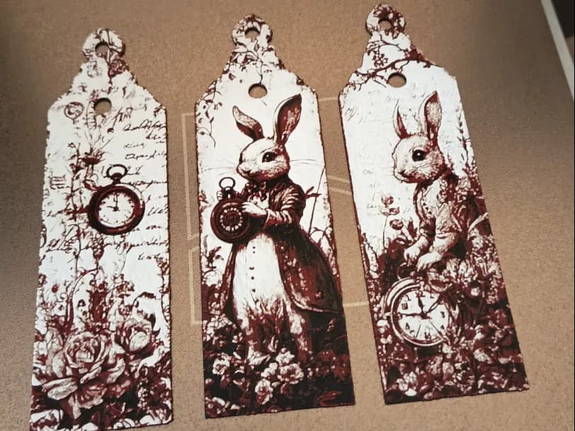Eastern Bunny Bookmarks Set Hueforge by 3DNesy HueForge model: Eastern Bunny Bookmarks Set Hueforge by 3DNesy