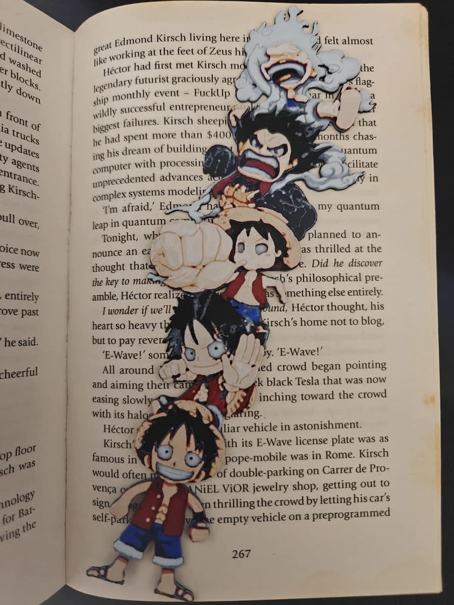 Monkey D. Luffy All gears (1 to 5) Bookmark by TheHueforgeLady HueForge model: Monkey D. Luffy All gears (1 to 5) Bookmark by TheHueforgeLady