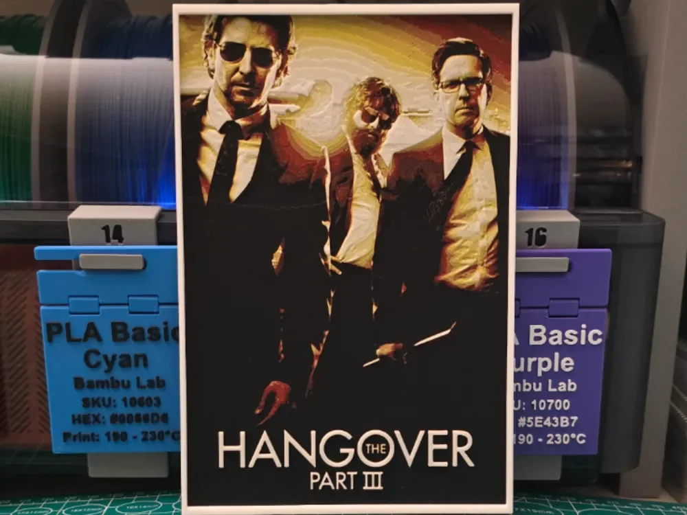 The Hangover Part III Movie Poster - Hueforge Art by Lumpy3D HueForge model: The Hangover Part III Movie Poster - Hueforge Art by Lumpy3D