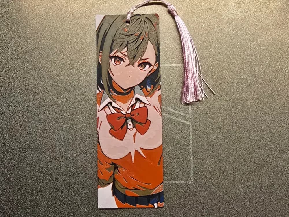 Dan Da Dan bookmark - Momo by 3D-Mentiel HueForge model: Dan Da Dan bookmark - Momo by 3D-Mentiel