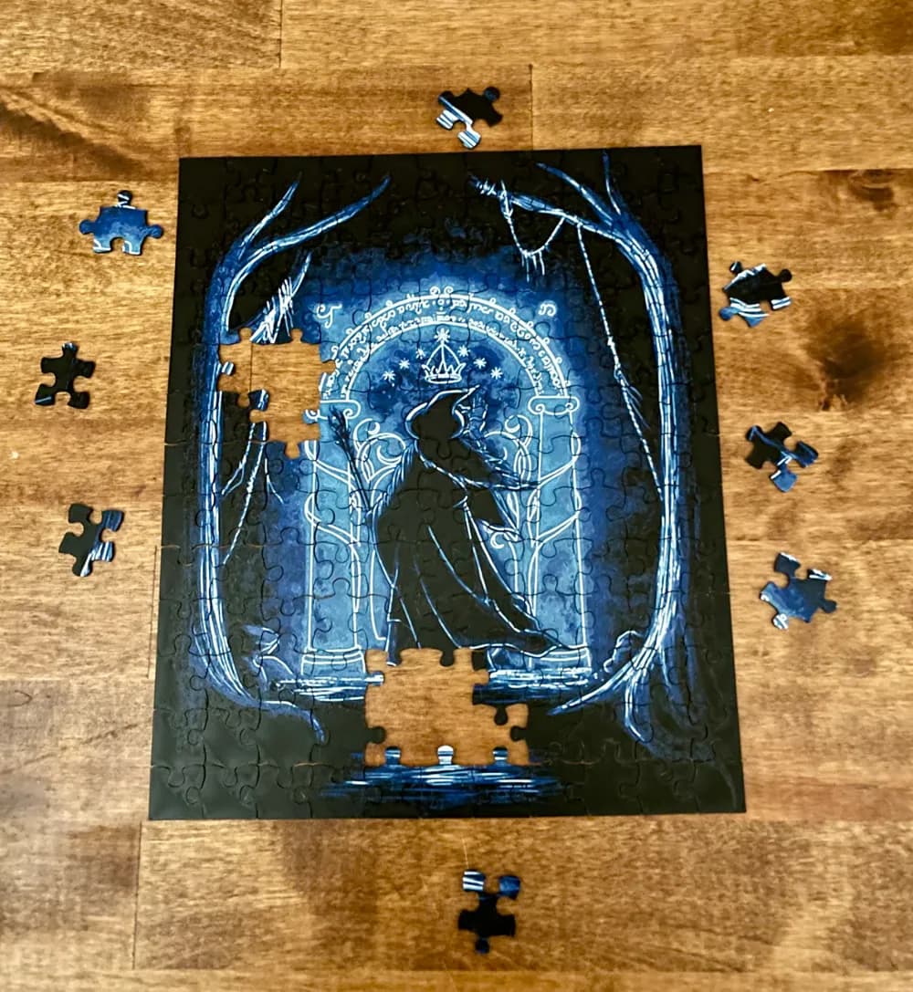 Puzzle Lord of the Rings - Gandalf Doors of Durin by Cloudy Nostalgia HueForge model: Puzzle Lord of the Rings - Gandalf Doors of Durin by Cloudy Nostalgia