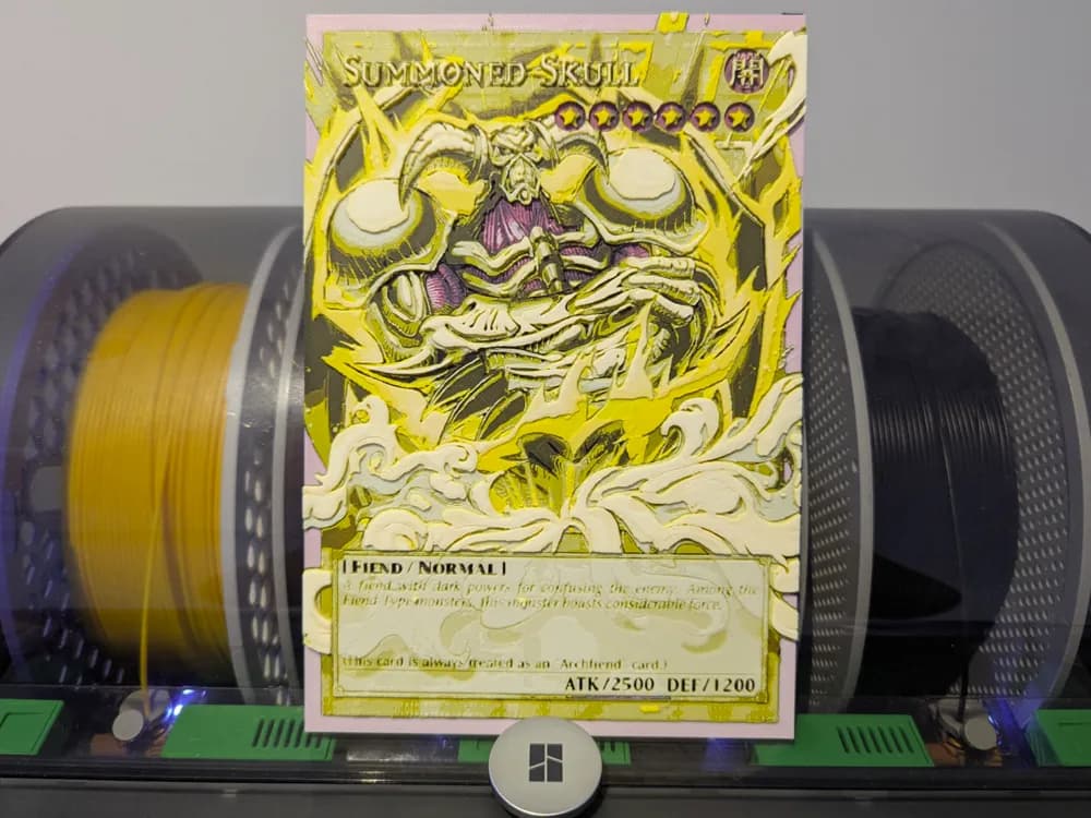 Summoned Skull Overframe Hueforge - Yugioh by Razel HueForge model: Summoned Skull Overframe Hueforge - Yugioh by Razel