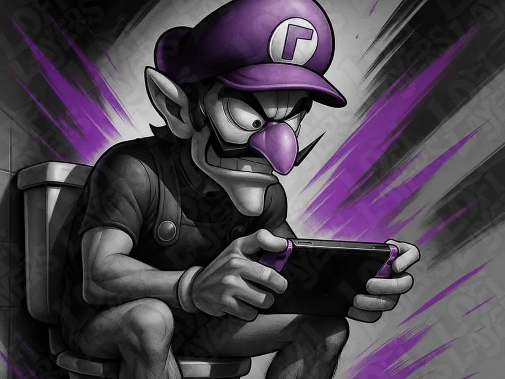 Waluigi Pooper Hueforge by LoFi Layers HueForge model: Waluigi Pooper Hueforge by LoFi Layers