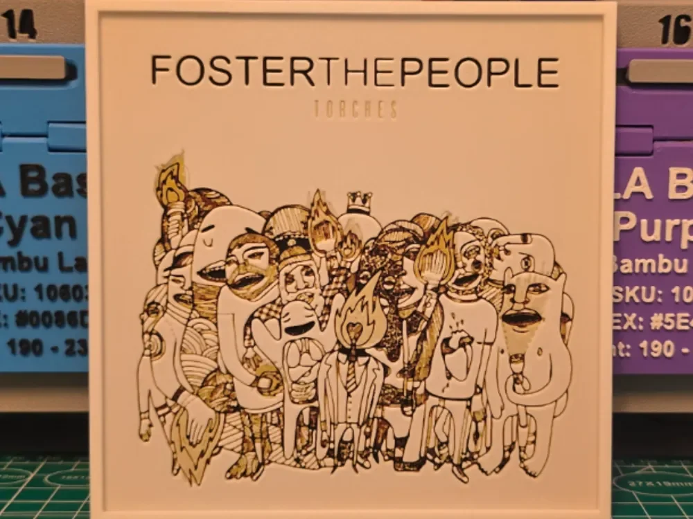 Foster the People "Torches" Album - Hueforge Art by Lumpy3D HueForge model: Foster the People "Torches" Album - Hueforge Art by Lumpy3D