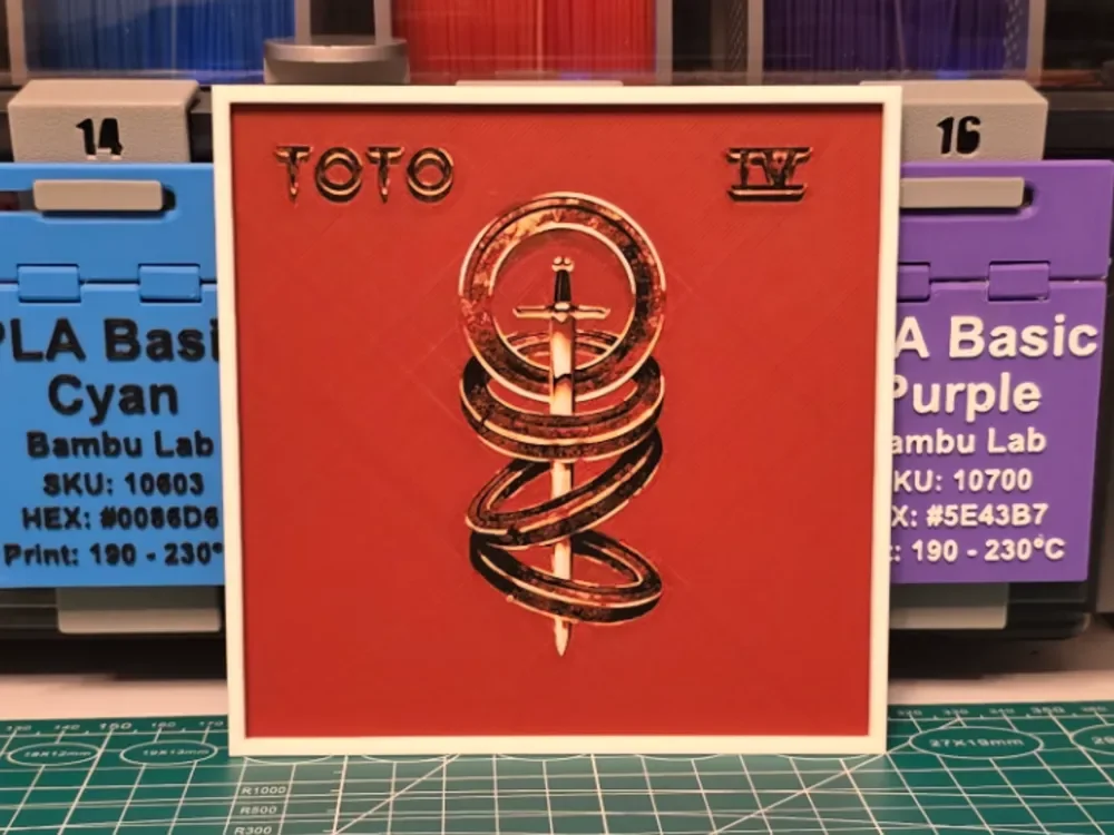 Toto "Toto IV" Album - Hueforge Art by Lumpy3D HueForge model: Toto "Toto IV" Album - Hueforge Art by Lumpy3D