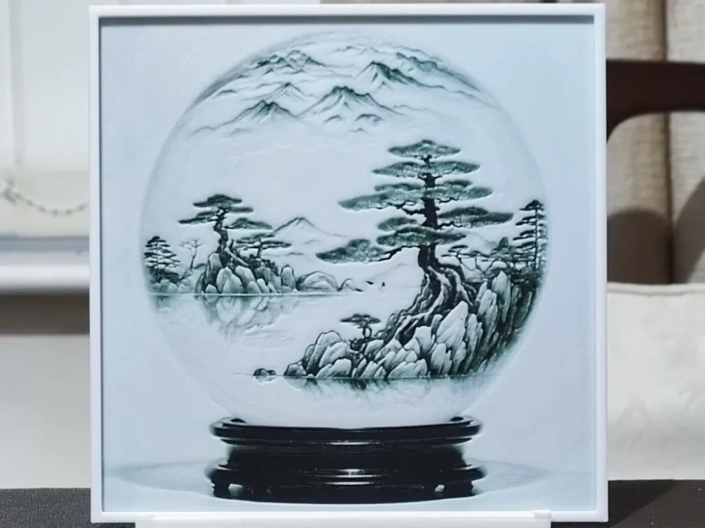 Snow Globe Japan - HueForge 3 Color by BoDad HueForge model: Snow Globe Japan - HueForge 3 Color by BoDad