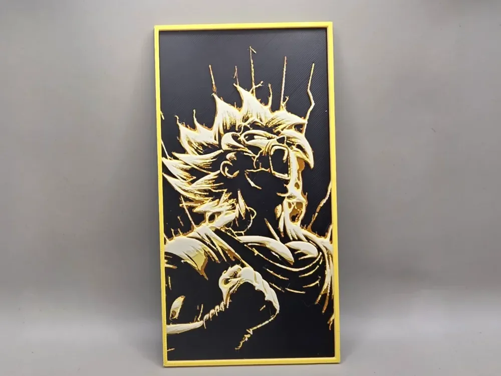 Goku - HueForge by keko HueForge model: Goku - HueForge by keko