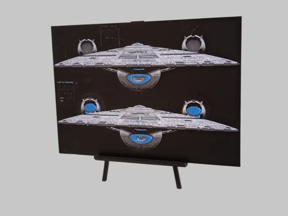 Star Trek Starship Sovereign Hueforge by 3DNesy HueForge model: Star Trek Starship Sovereign Hueforge by 3DNesy