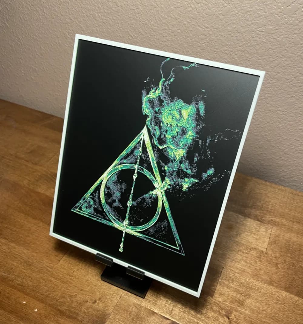 Hueforge - Harry Potter - Deathly Hallows Smoke by Cloudy Nostalgia HueForge model: Hueforge - Harry Potter - Deathly Hallows Smoke by Cloudy Nostalgia