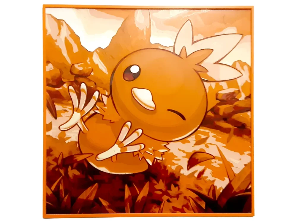 HueForge model: Torchic Hueforge Pokemon Orange Blaziken Cute by Elsie Moonshadow