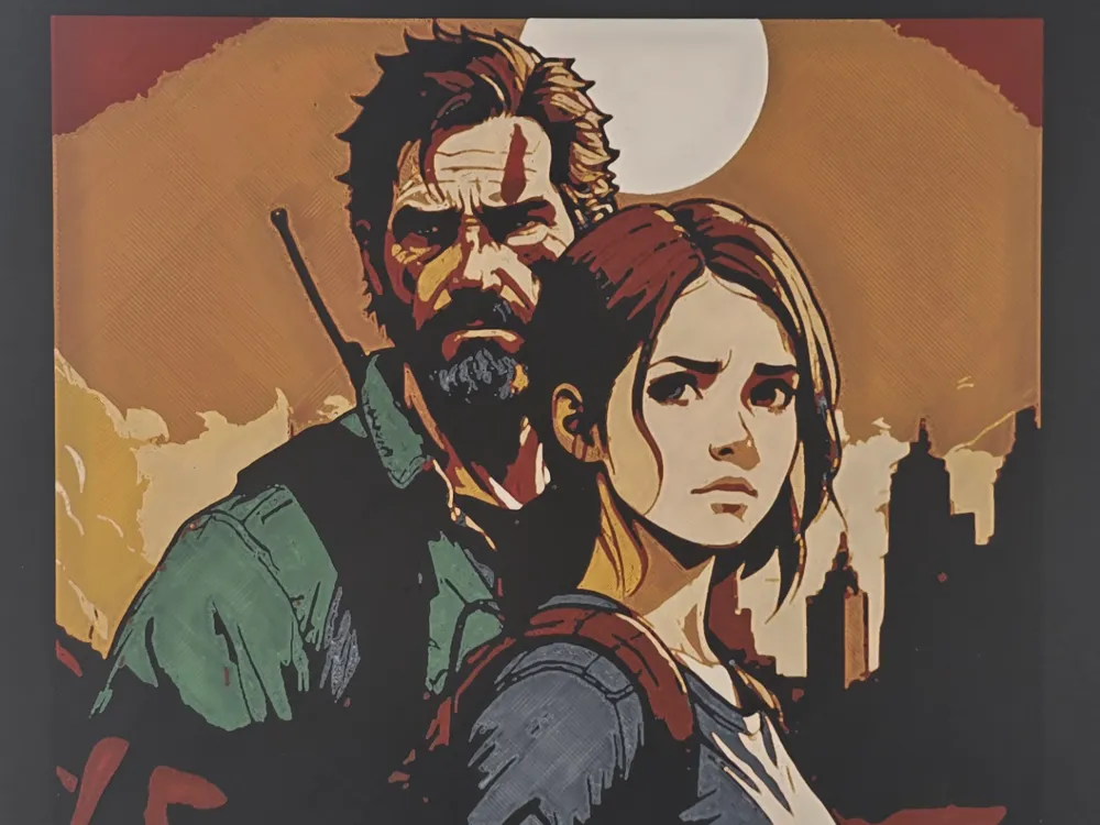 The last of us - Joel and Ellie Hueforge by 3D-Mentiel HueForge model: The last of us - Joel and Ellie Hueforge by 3D-Mentiel