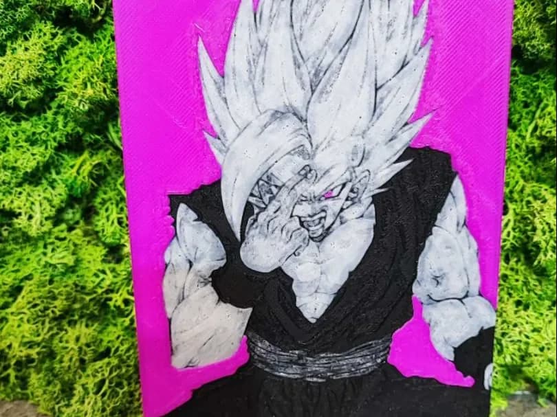 Gohan by Garuda3D HueForge model: Gohan by Garuda3D