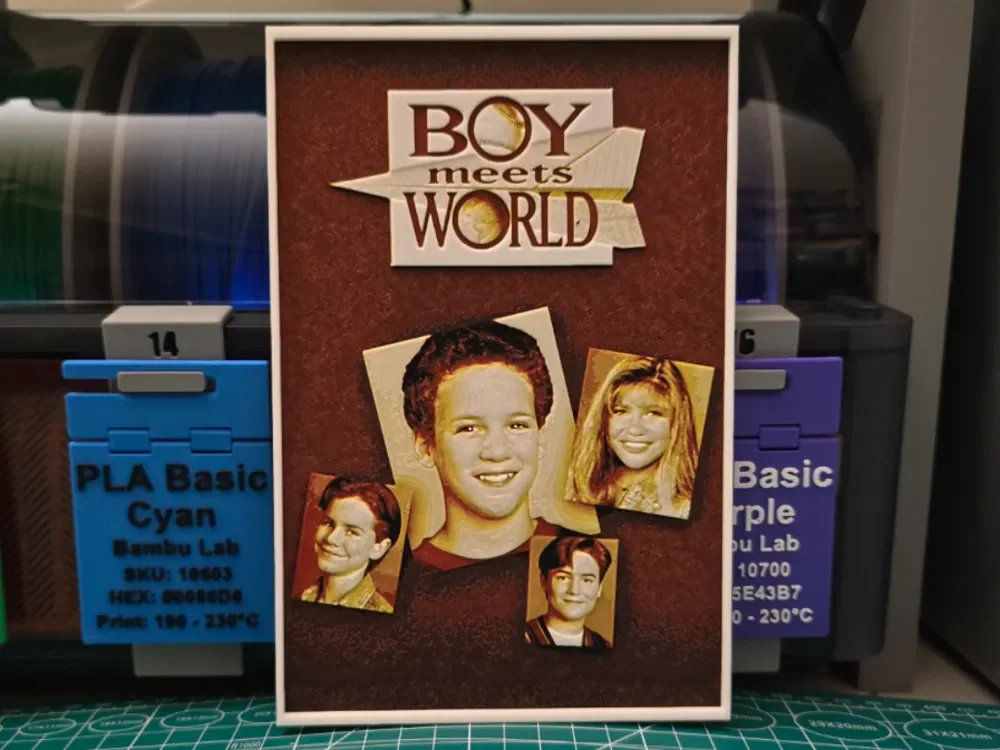 Boy Meets World Poster - Hueforge Art by Lumpy3D HueForge model: Boy Meets World Poster - Hueforge Art by Lumpy3D