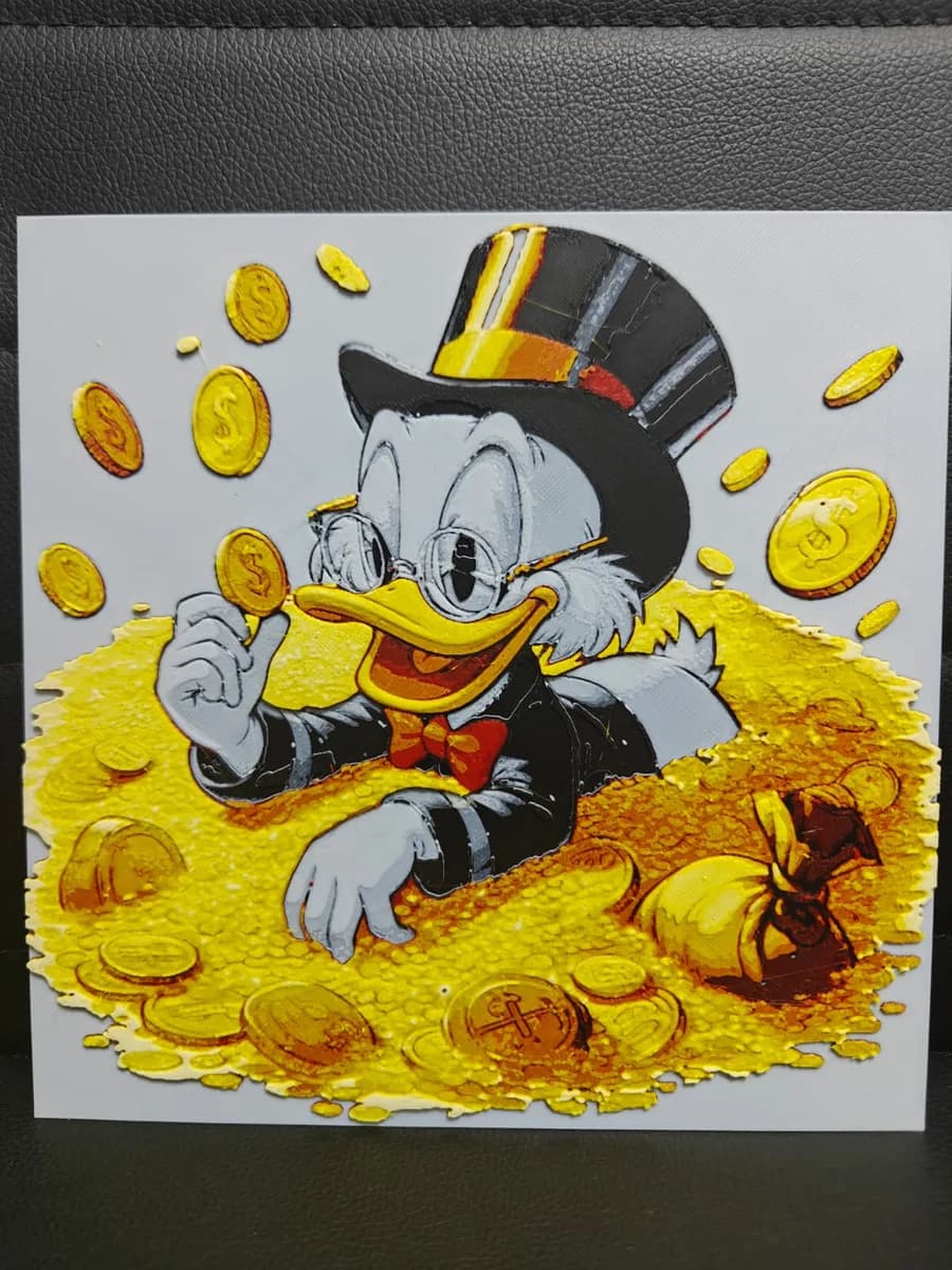 Scrooge McDuck by TheHueforgeLady HueForge model: Scrooge McDuck by TheHueforgeLady