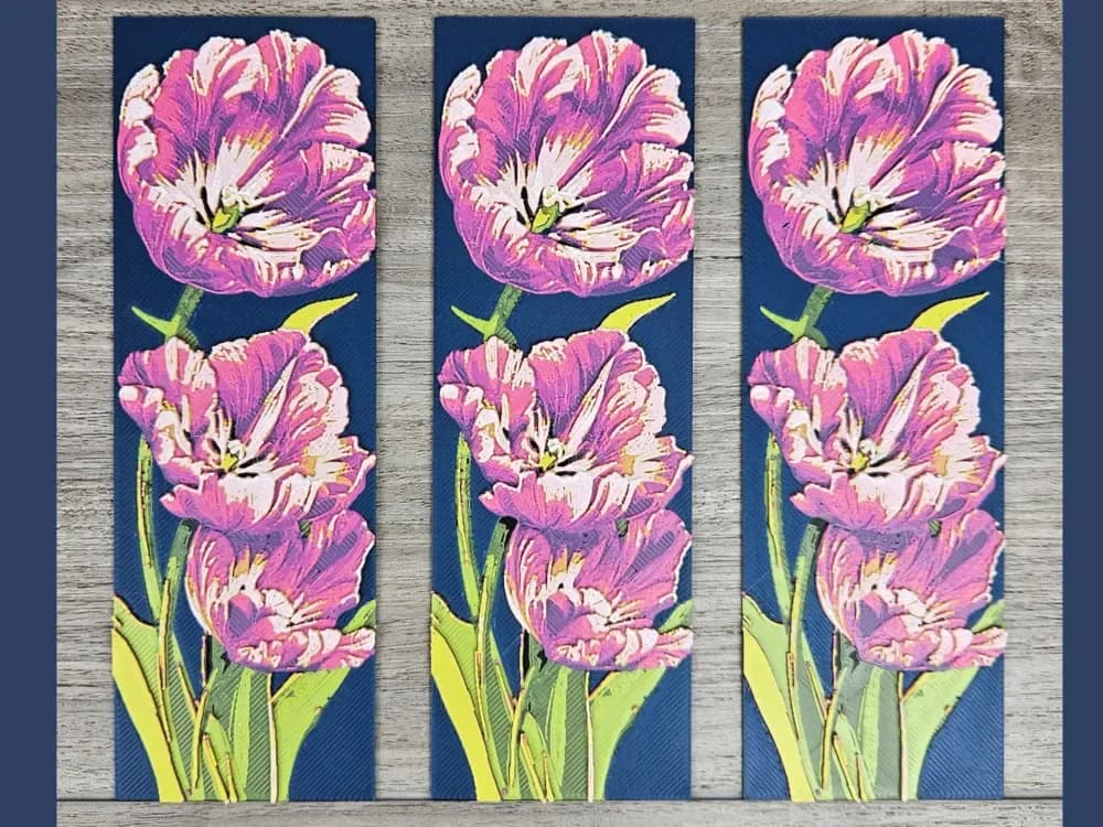Parrot Tulip Floral Bookmark Parrot Tulip Floral Bookmark