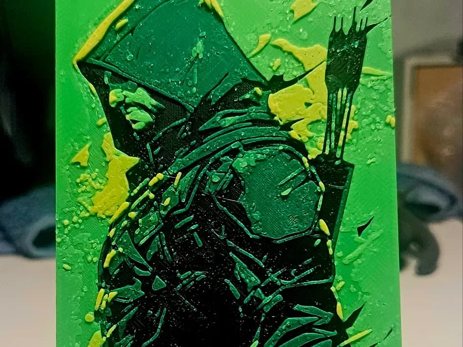 Green Arrow by Mano's 3d_Art HueForge model: Green Arrow by Mano's 3d_Art