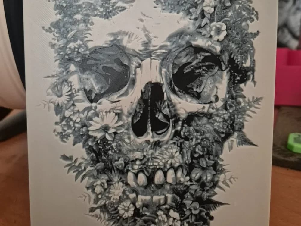 skull flowers hueforge by Buntsta HueForge model: skull flowers hueforge by Buntsta