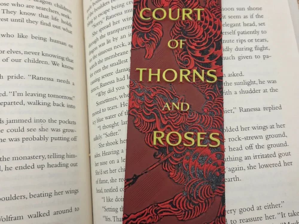 ACOTAR Bookmark by MythicHue's HueForge model: ACOTAR Bookmark by MythicHue's