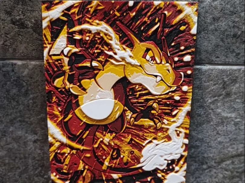Charizard - Flame tornado by Garuda3D HueForge model: Charizard - Flame tornado by Garuda3D