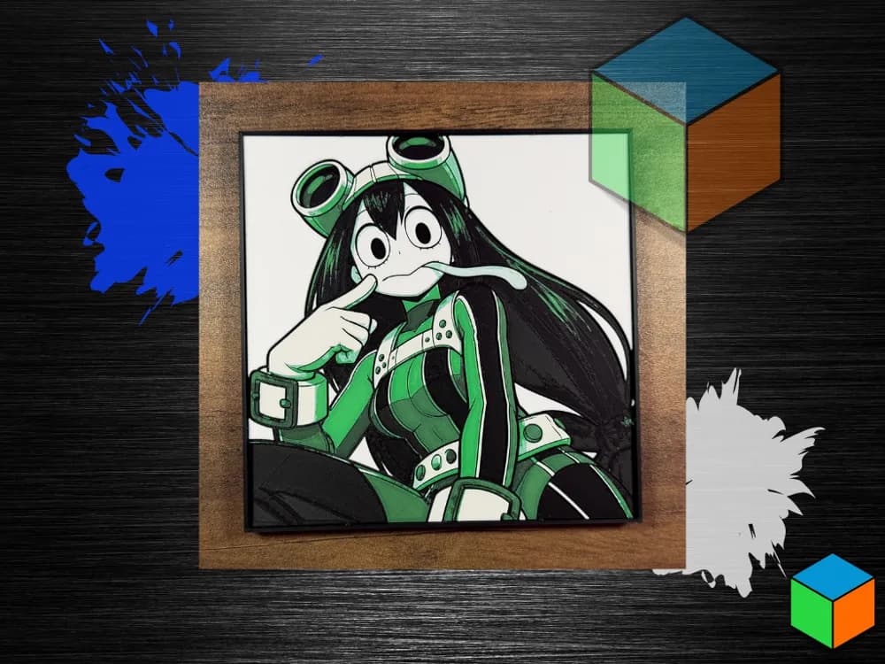 Froppy (Tsuyu Asui) — HueForge Wall Art Froppy (Tsuyu Asui) — HueForge Wall Art