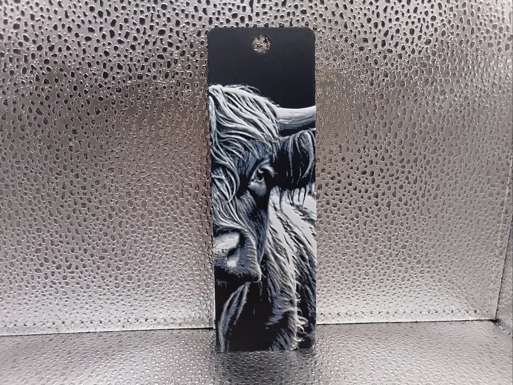 Highland Cow Bookmark – Hueforge by Borishotch Industries HueForge model: Highland Cow Bookmark – Hueforge by Borishotch Industries