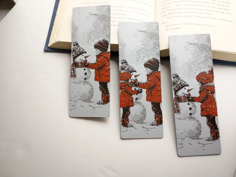 Snow Day Bookmark Set by 3djd HueForge model: Snow Day Bookmark Set by 3djd
