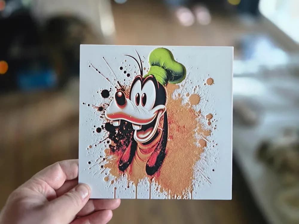 Graffiti Goofy Hueforge by 3Ree Printing HueForge model: Graffiti Goofy Hueforge by 3Ree Printing