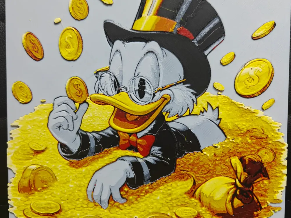 Scrooge McDuck by TheHueforgeLady HueForge model: Scrooge McDuck by TheHueforgeLady