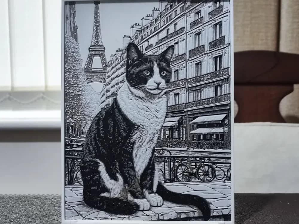 HueForge model: Le Chat De Paris - HueForge 3 Color by BoDad
