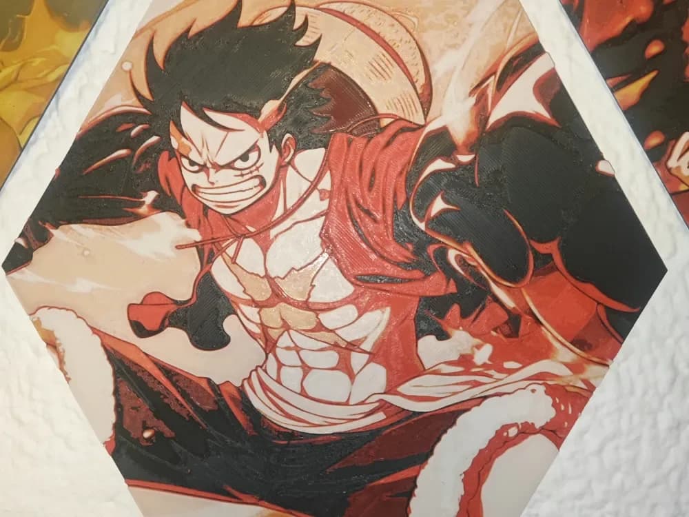 Hueforge Luffy (OnePiece) modo panal by JGz3DMaker HueForge model: Hueforge Luffy (OnePiece) modo panal by JGz3DMaker