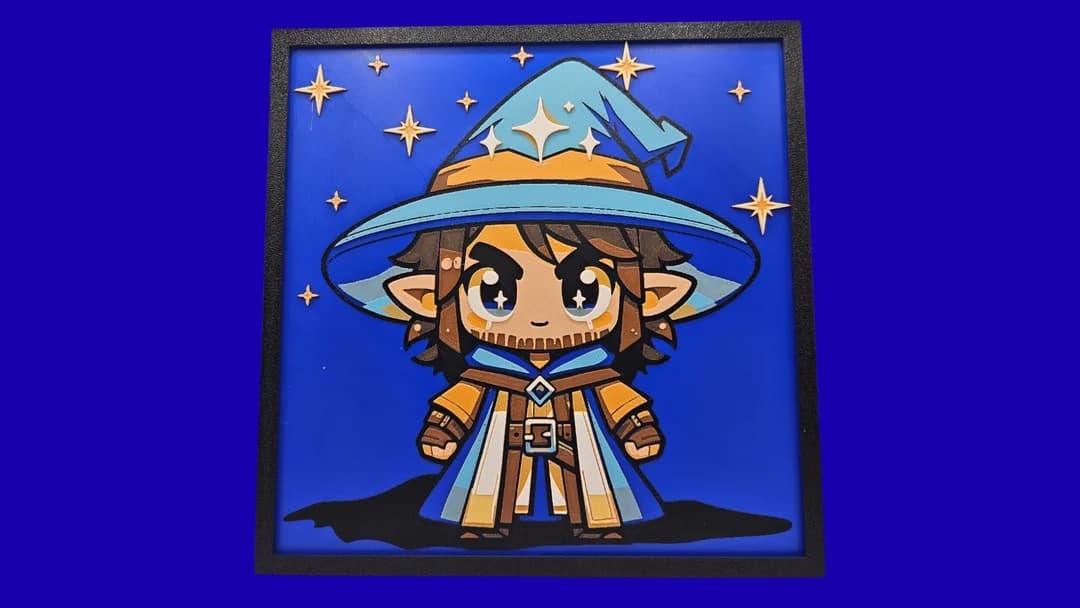 Wizard (D&D / Fantasy Hueforge) by BusyKikiBee HueForge model: Wizard (D&D / Fantasy Hueforge) by BusyKikiBee