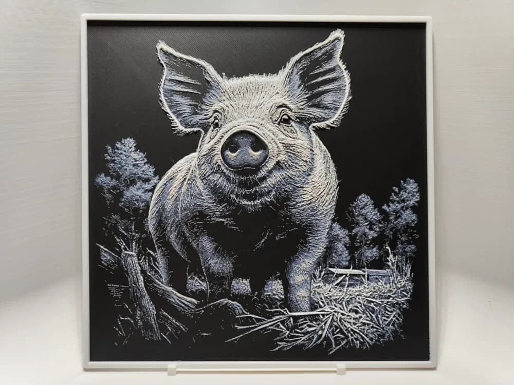 Teacup Pig - Hueforge by BeaN HueForge model: Teacup Pig - Hueforge by BeaN
