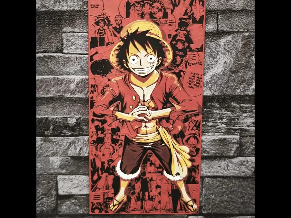 Hueforge Luffy One Piece 4 colors by StefBull85 HueForge model: Hueforge Luffy One Piece 4 colors by StefBull85