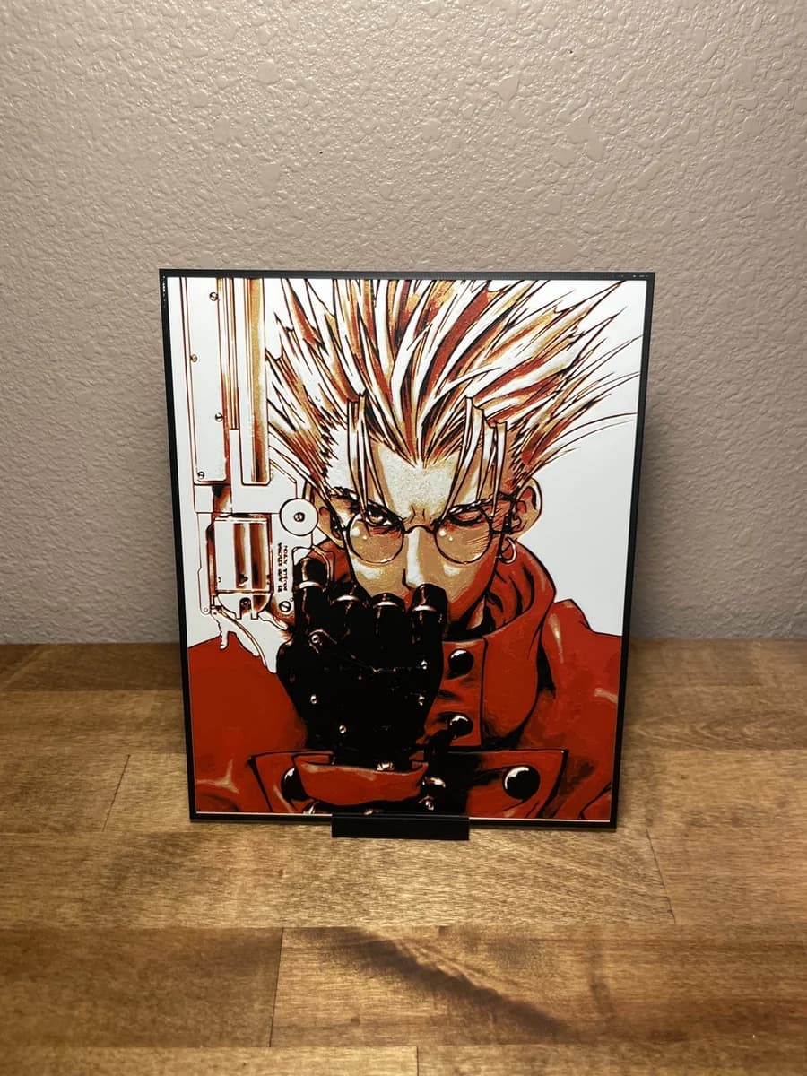 Vash - Trigun by Cloudy Nostalgia HueForge model: Vash - Trigun by Cloudy Nostalgia