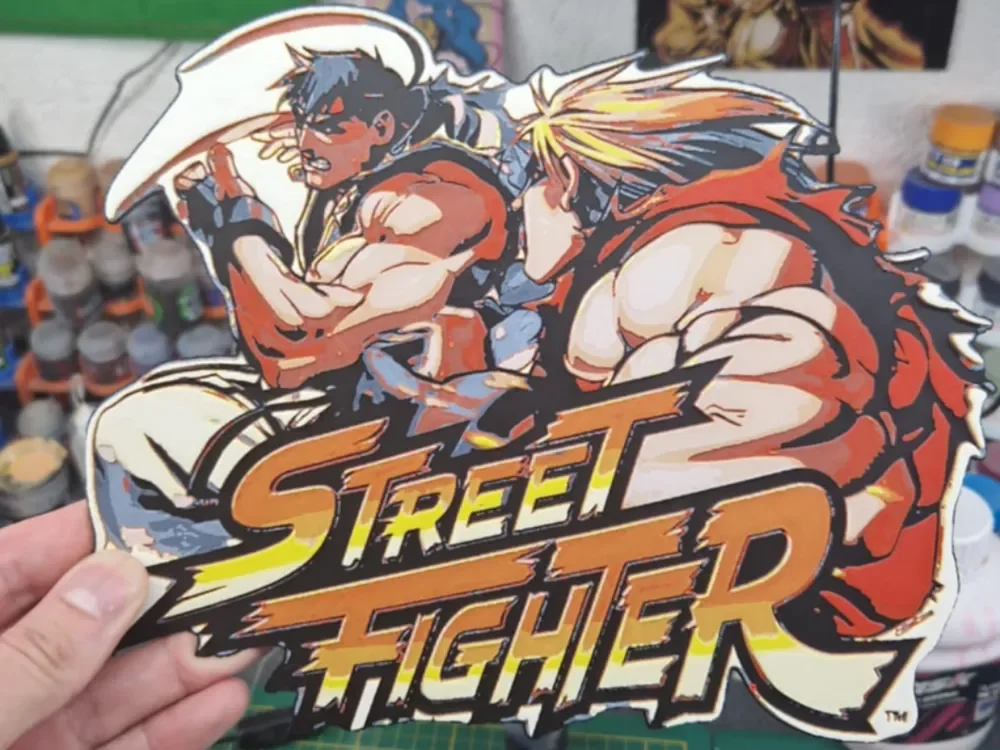 Street Fighter Hueforge - Ryu Vs Ken by Dakiren HueForge model: Street Fighter Hueforge - Ryu Vs Ken by Dakiren
