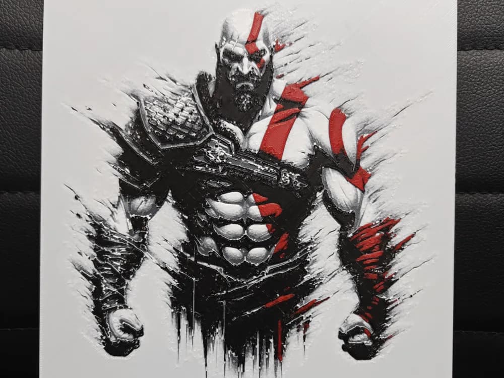 Kratos God of War by TheHueforgeLady HueForge model: Kratos God of War by TheHueforgeLady