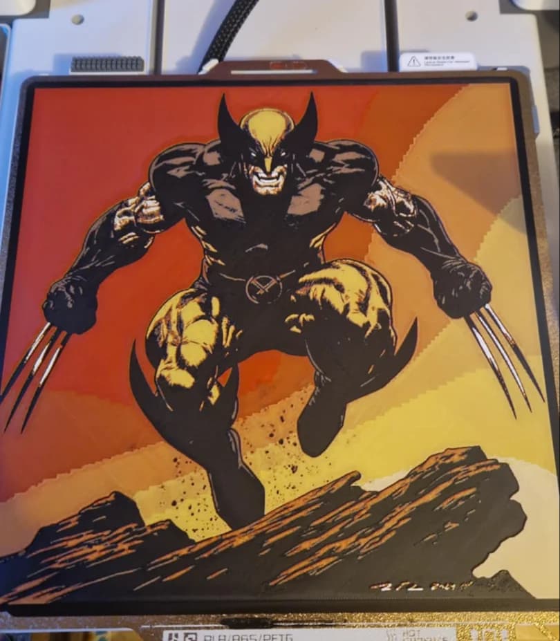 Wolverine Hueforge by Dakiren HueForge model: Wolverine Hueforge by Dakiren