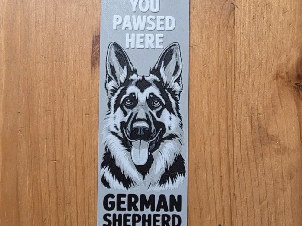 German Shepherd Bookmark by Morganja HueForge model: German Shepherd Bookmark by Morganja