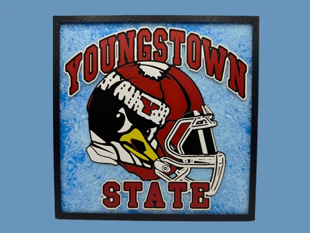 Youngstown State Penguins - NCAA by Canadian Gamer HueForge model: Youngstown State Penguins - NCAA by Canadian Gamer