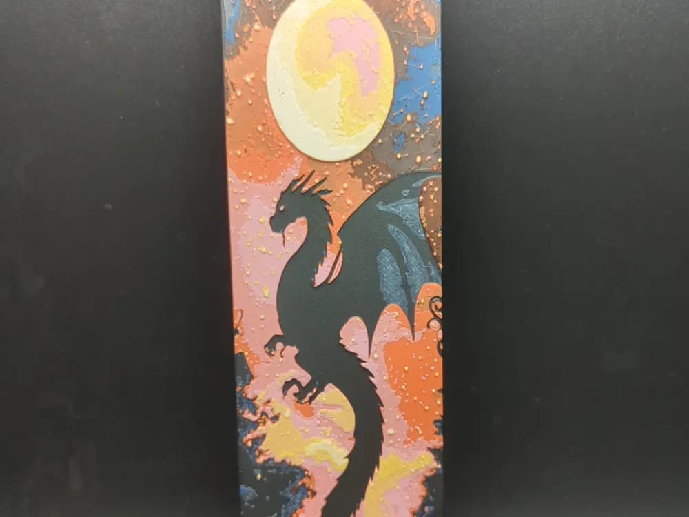 HueForge model: Red Dragon Hueforge Bookmark by the_bearded_jedi