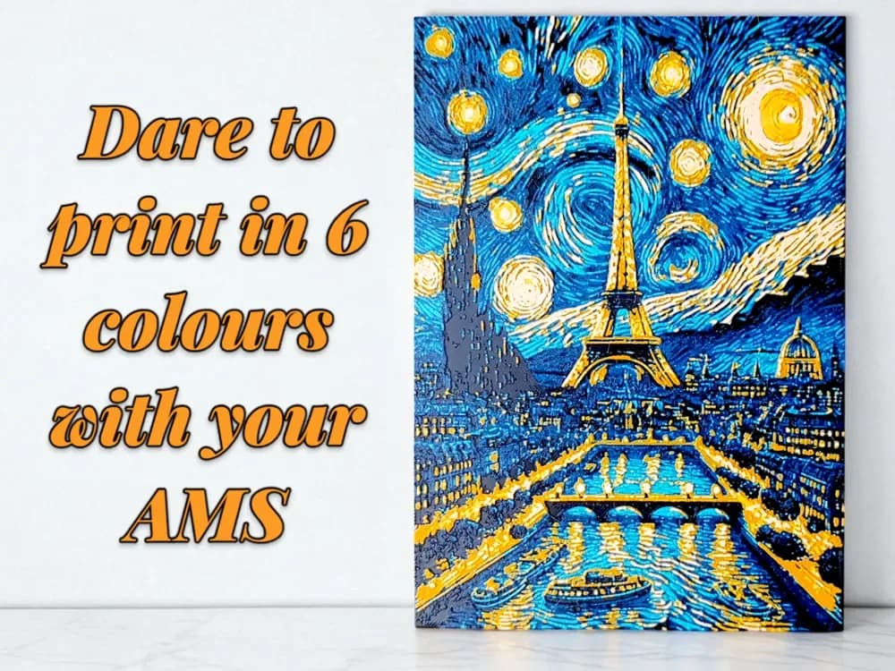 Hueforge - Paris Under a Starry Night by Van Gogh Hueforge - Paris Under a Starry Night by Van Gogh