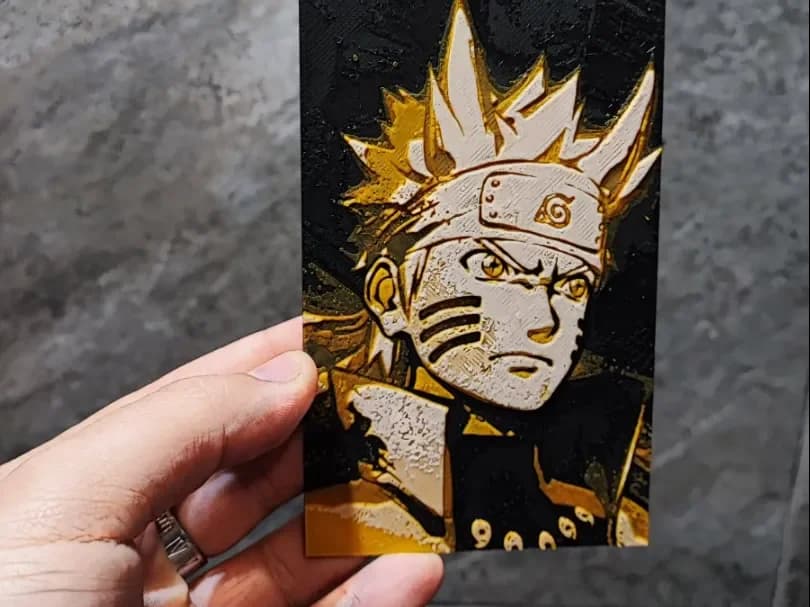 Naruto Card/Sticker by Garuda3D HueForge model: Naruto Card/Sticker by Garuda3D