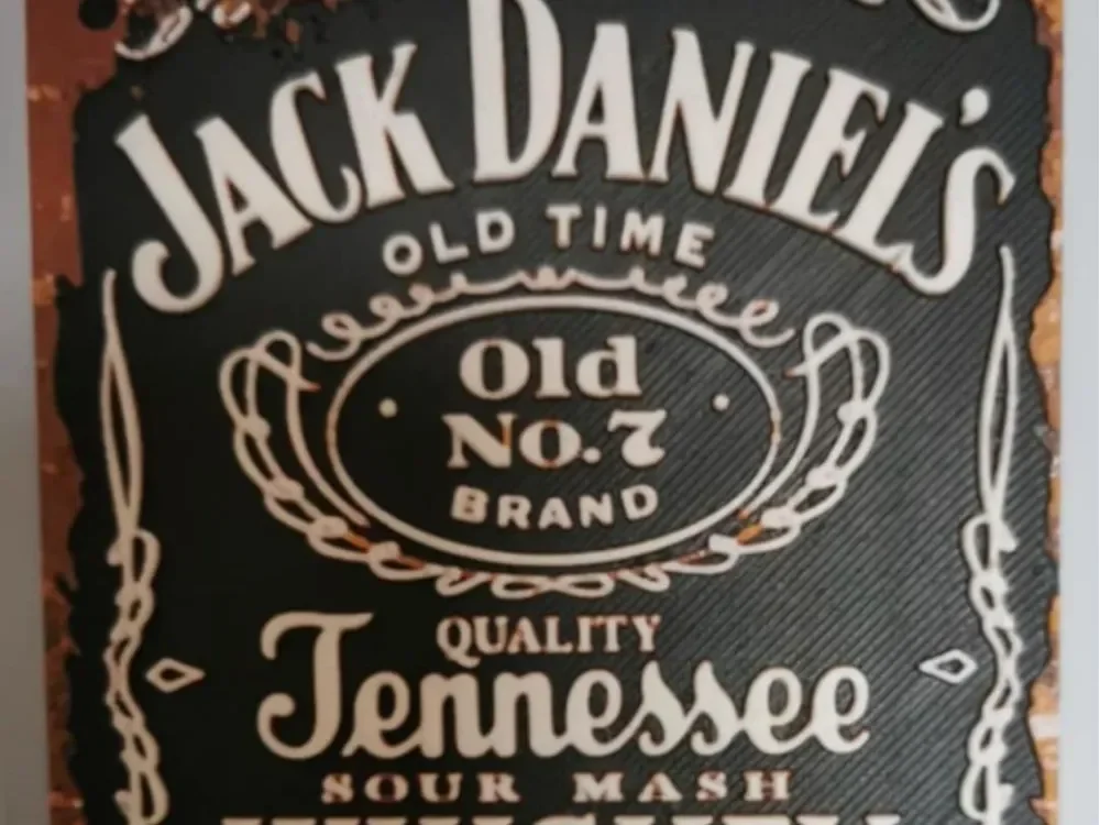 Jack Daniels Wall Plate Hueforge by Cré'Art 3D HueForge model: Jack Daniels Wall Plate Hueforge by Cré'Art 3D